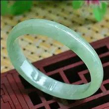 Натуральный браслет ice через Овальный Королевский нефритовый браслет Myanmar ледяной клеевой вид нефритовый браслет 53 мм 00157