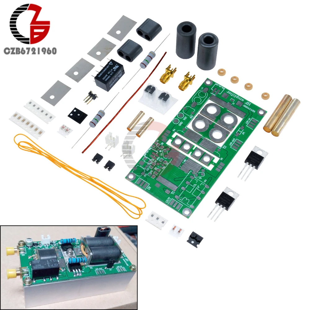 

DIY Kits 70W SSB linear HF Power Amplifier Board Receiver Transmitter Relay Module for FT-817 KX3 Ham Radio 13.8V Power Supply