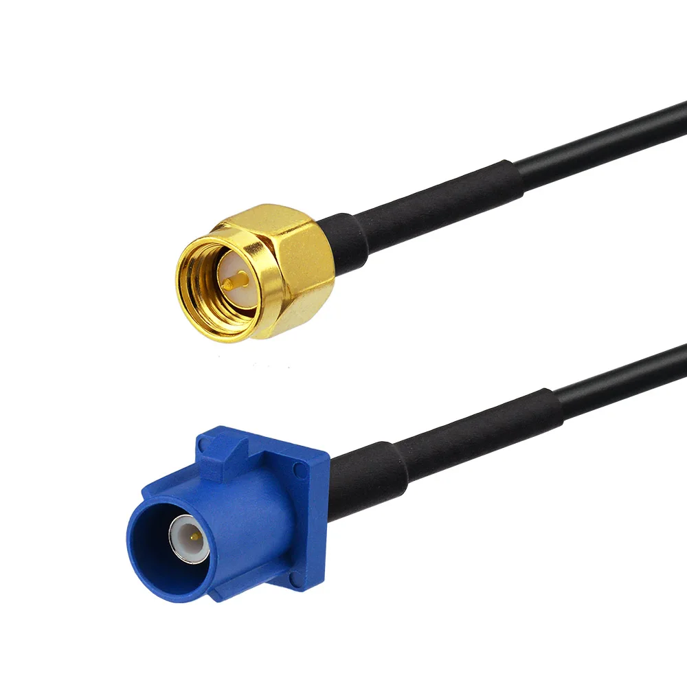 Адаптер для GPS антенны адаптер Fakra C Blue (короткая версия) обжим SMA RG174 15 см