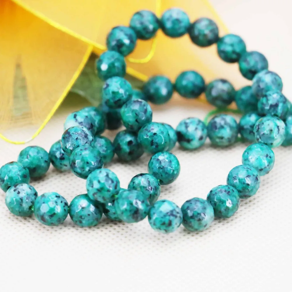 8mm Accessories Faceted Spot Ethnic Chic Aventurine Loose Beads Stripe Stone DIY 15inch Fashion Jewelry Making Design Wholesale | Украшения