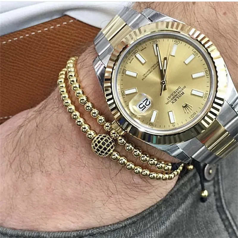 4 мм Мужской титановый браслет из стальных шариков с плетением бусин макраме