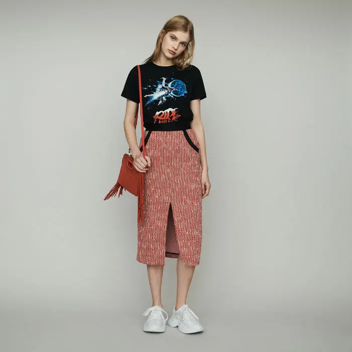 

Women T-shirt 2019 Spring and Summer Casual Round Neck Star Pattern Print Slim Short-sleeved T-shirt