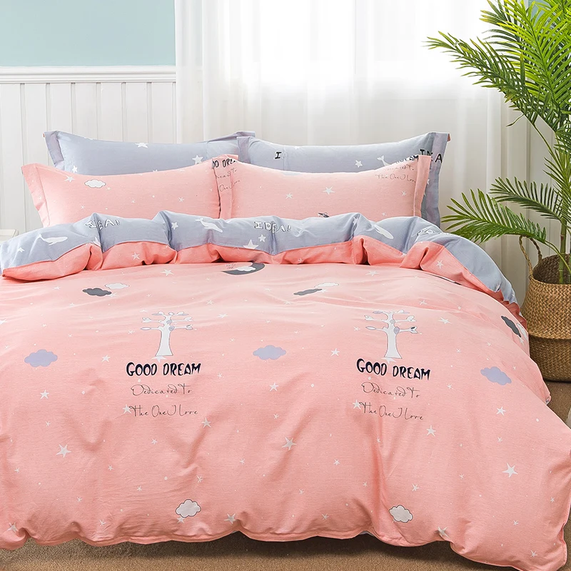 

100% Cotton Modern Fashion Bedding Cute Cartoon Wishing Tree Printing Pattern Single Product Quilt Large Size 220x240cm