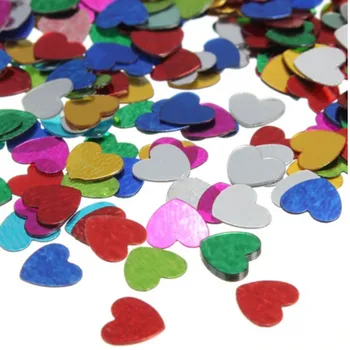 

500pcs/lot shine Romance Sparkle Heart Wedding Party Confetti Table Decoration birthday party Decorative casamento decor