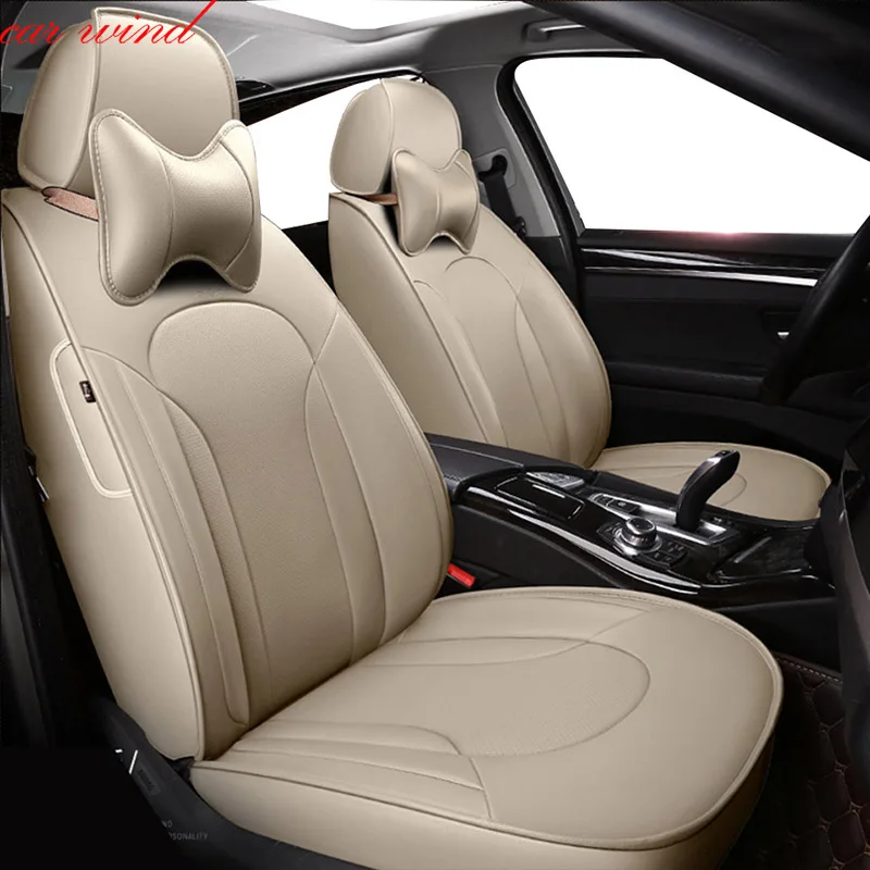 

Car Wind Auto automobiles leather car seat cover For Hyundai ix35 tucson 2017 solaris creta i30 accent elantra car accessories