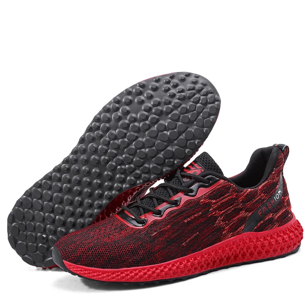 

CHAMSGEND Flying Woven Men's Sports leisure versatile non-slip wear-resistant comfortable cushion non-slip wear running shoes