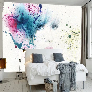 

beibehang Custom wallpaper photos European personality beautiful abstract beauty avatar decorative painting frameless painting
