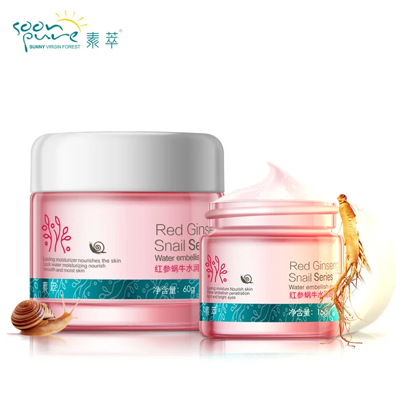 SOONPURE Увлажняющий крем для лица с красным женьшенем и улиткой (улучшенный) + Крем