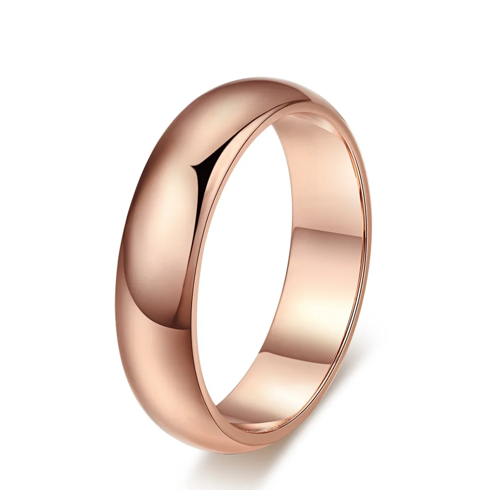 

DAN'S ELEMENT Simple Style Rose Gold Color Jewelry Wedding Couple Ring Full Sizes Wholesale Top Quality DER90696