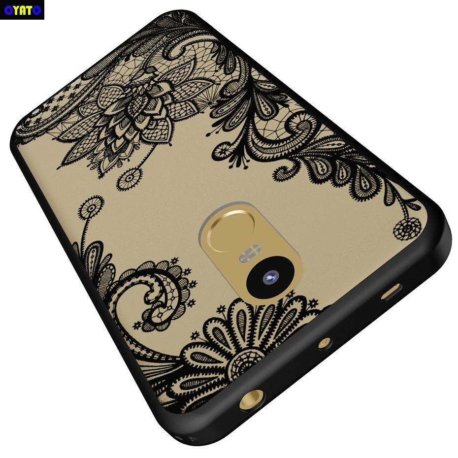 

Cyato hard PC Case for Xiaomi redmi note 4 case redmi note 4 pro prime Floral lace Phone Cases for Xiaomi Redmi Note 4 Cover