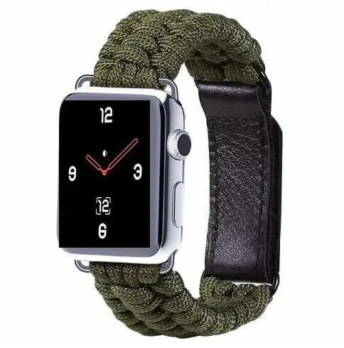 Тканый браслет из нейлоновой веревки для Apple watch 38 мм 42 40 44 ремешок часов Замена