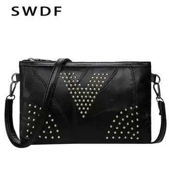 

SWDF New Brand Genuine Leather Women Messenger Bag High Quality Cow Leather Small Crossbody Shell Bag Women Fashion Shoulder Bag