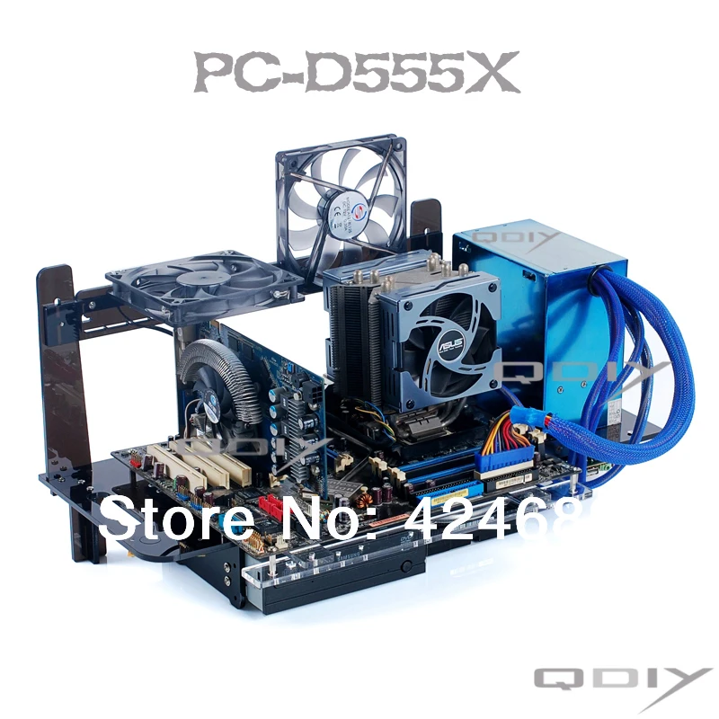 Prix pour Qdiy PC - d555x PC ATX personnalisé acrylique tour de l'ordinateur Transparent boîtier de l'ordinateur Prix pour Qdiy PC - d555x PC ATX personnalisé acrylique tour de l'ordinateur Transparent boîtier de l'ordinateur