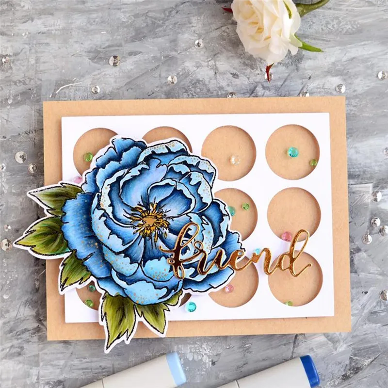 

Dies and Stamps Scrapbooking New 2019 Flower Alphabet Stamp Embossing Craft Die and Stamp Sets