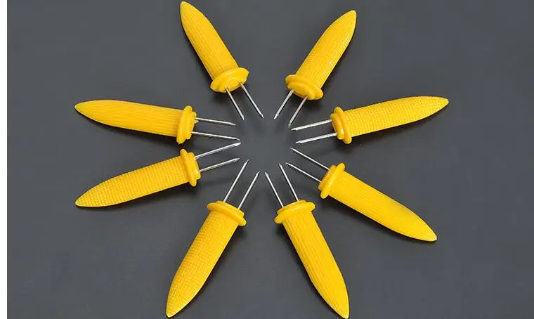 ORGANBOO 6 pcs/set Multi-Function Stainless Steel Barbecue Corn Tools BBQ Corn Holders Fork Party Kitchen Barbecue Supplies