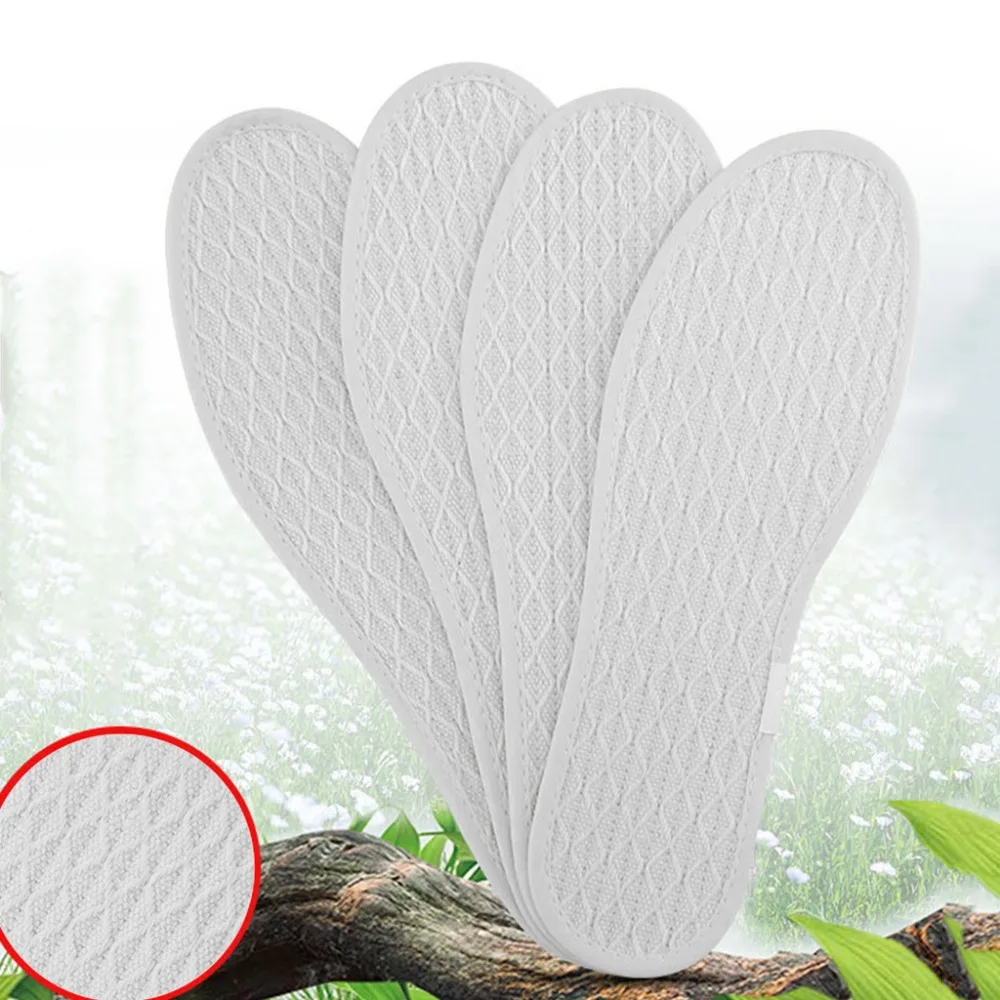 

Unisex 39-44 Shoe Pads Natural Flax Breathable Sweat Absorb Deodorant Non Slip Insole Wearproof Cushion Lightweight