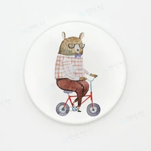 Акварельные каваи Животные Жираф лиса медведь волк кролик керамические накладки креативный милый детский стол Кухня Бар подушечки аксессуары