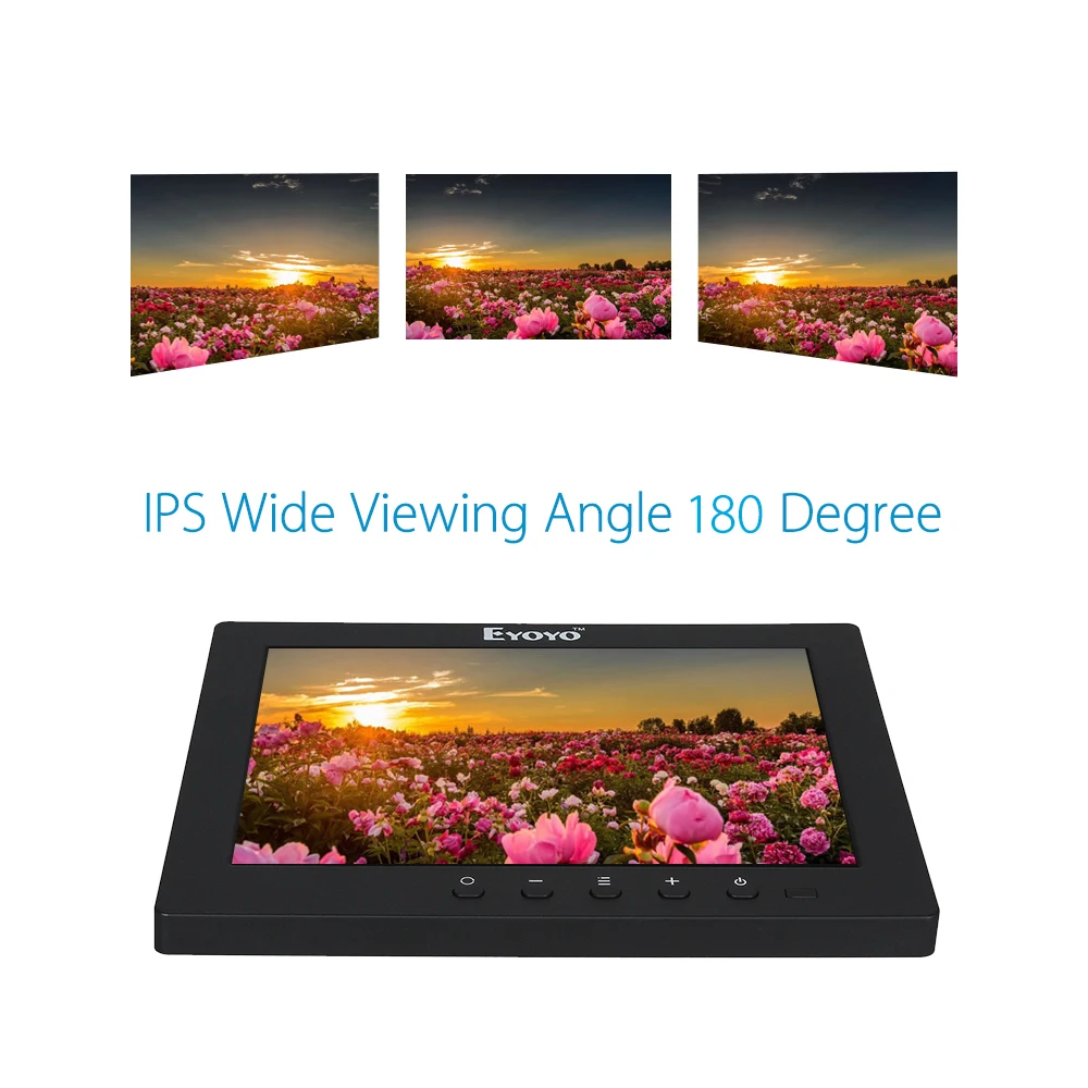 Eyoyo S801C 8 inch LCD HD Screen Security CCTV Monitor 1024x768 with VGA BNC AV HDMl Ypbpr Input Display for VCD DVD PC