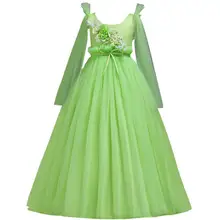 New Prom Party Princess Flower Girl Dress Wedding Long Formal Children Birthday Dresses For Teen Girls Kids girl summer children wedding dress formal long petal sleeveless satin princess party prom dress