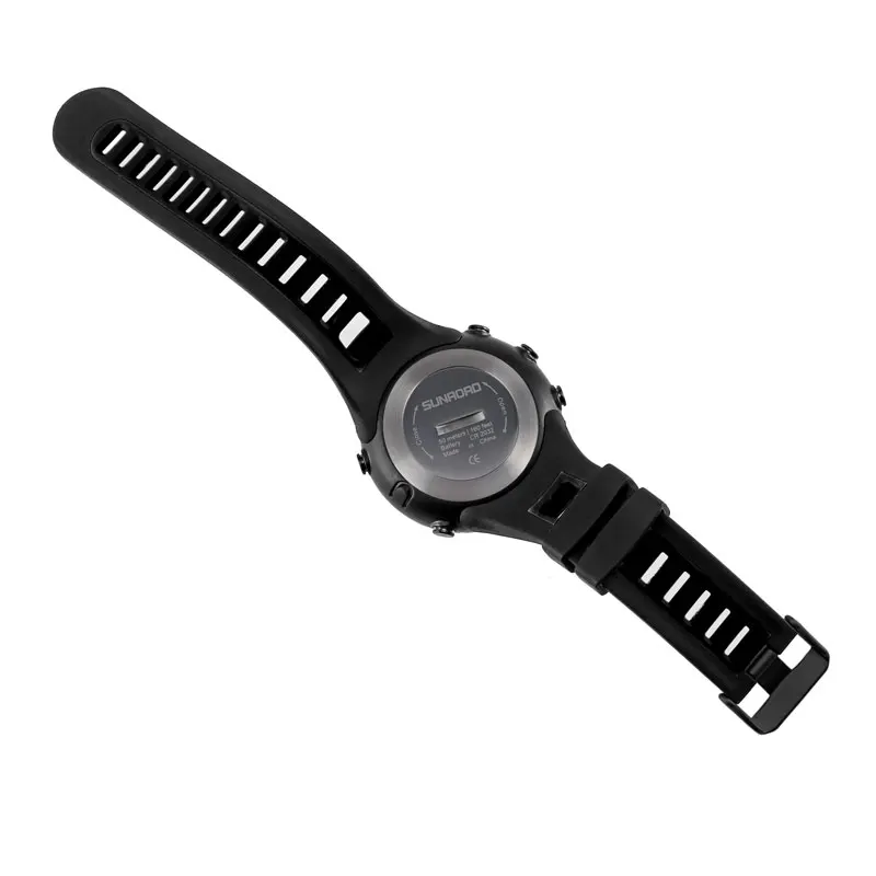 Original 22mm Black Silicone Rubber Watch Strap Waterproof Sport Watch Band For Wristwatch Sunroad FR801 FR934 FR935 FR803 FR830