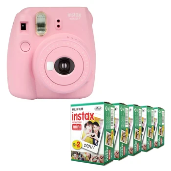 Fujifilm Instax Mini 8 Plus 8+ мгновенная камера+ Fuji Instax Mini White Edge мгновенная пленка - Цвет: Strawberry