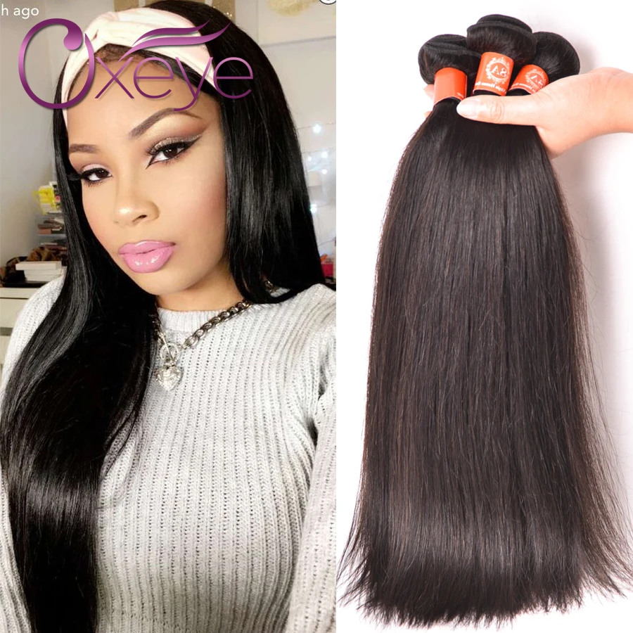 

Oxeye Brazilian Straight Hair 7A Unprocessed Brazilian Virgin Hair Straight Cheap Brazilian Hair 4 Bundles Straight Human Hair