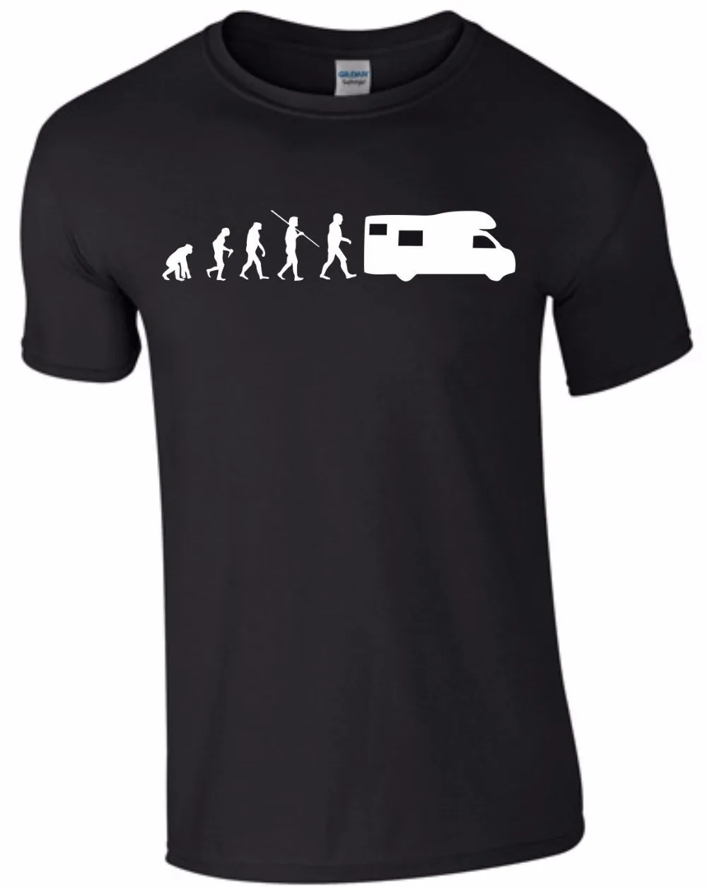 

2019 T Shirts For Men Cotton Hipster O-Neck Popular Tops Tees Evolution Camper Summer Style Short Sleeve Causal Tee Shirt