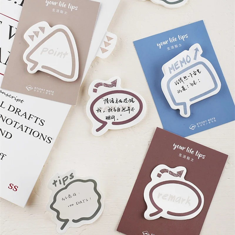 

4pcs Color life tips stick marker note Adhesive Diary planner agenda to do memo stickers Stationery Office School supplies F374