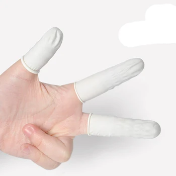 

100pcs Rubber Disposable Powder Free Latex Finger Cot Gloves For Permanent Makeup Accessories