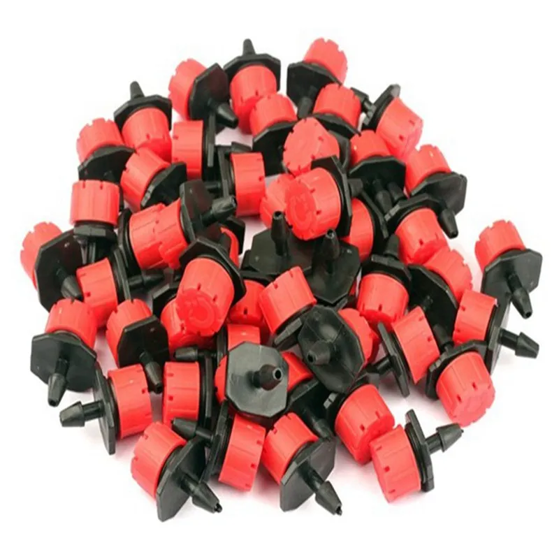 

50pcs Adjustable Micro Drip Irrigation System Watering Sprinklers Plant Emitter Drippers Garden Barb Watering Tools