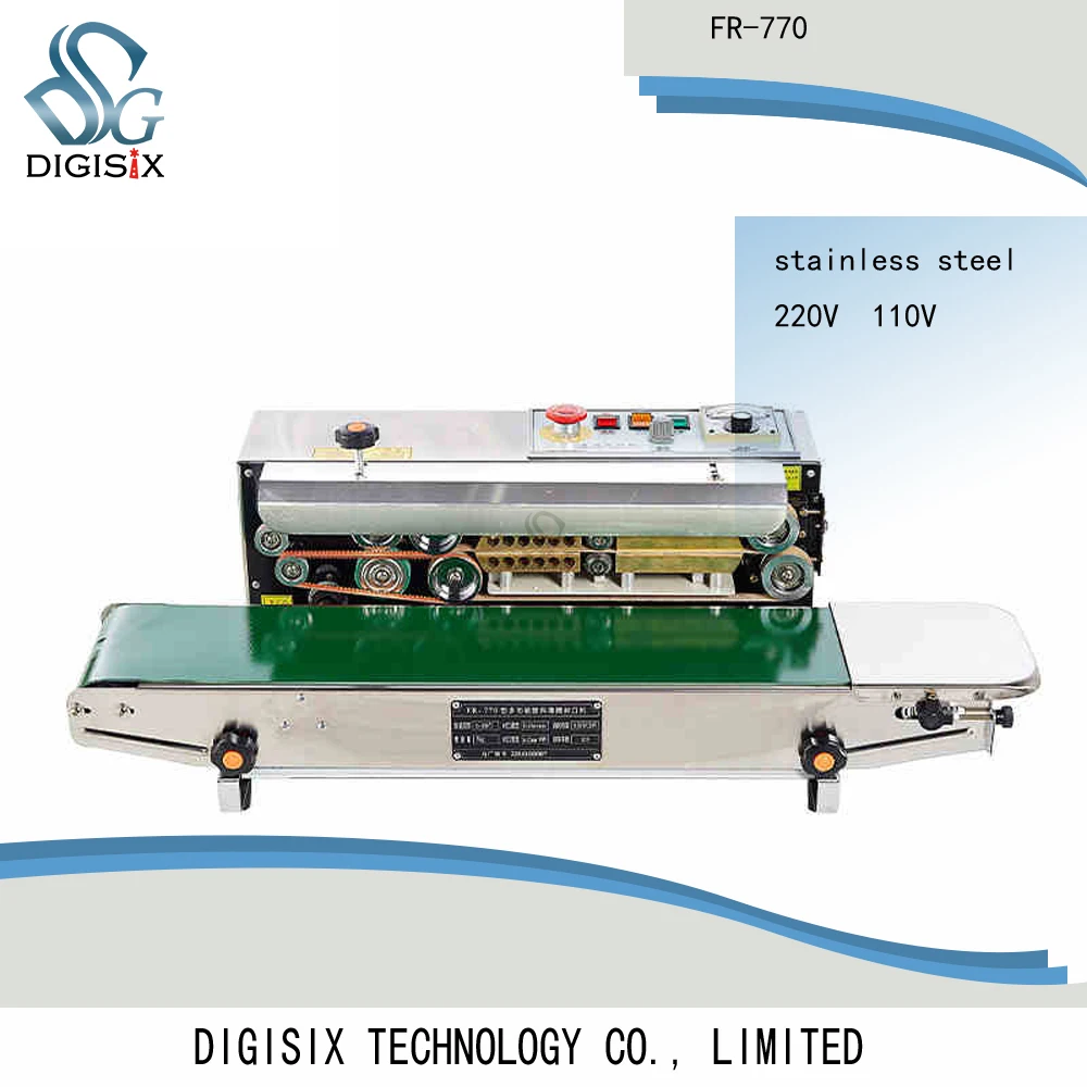 Бесплатная доставка FR-770 автоматический горизонтальный мешок запайки нержавеющая сталь