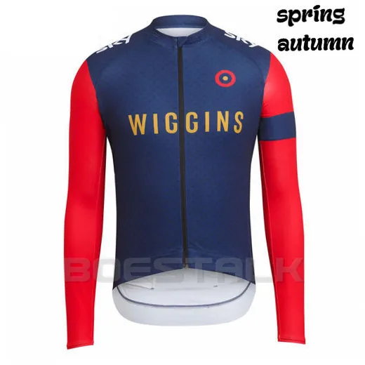 new Wiggins men's high quality spring rcc long sleeve professional team cycling jacket bicycle tight shirt thin fabric - Цвет: 2