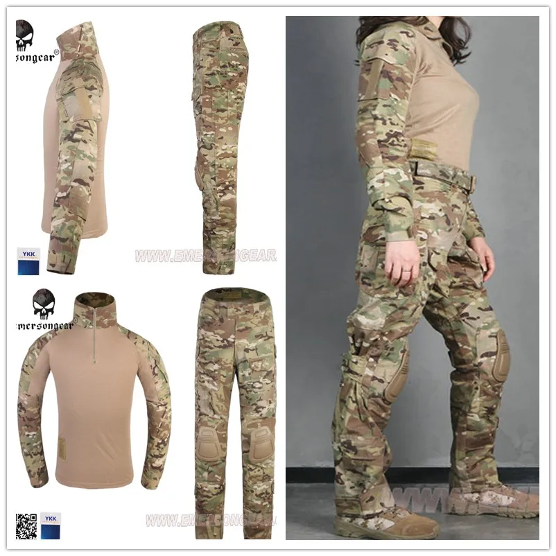 Новинка EMERSONGEAR тактическая Женская G3 Боевая форма брюки и рубашка СТРАЙКБОЛ
