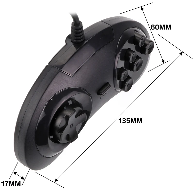 Геймпад для SEGA Genesis/MD2 Y1301 игровой контроллер USB 6 кнопок держатель джойстика ПК MAC
