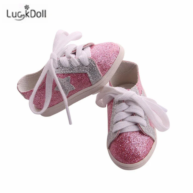 LUCKDOLL вафельная пятиугольная обувная игрушка ShoesFit 18 дюймов американская 43 см детская кукла одежда аксессуары, игрушки для девочек, поколение, день рождения Gif