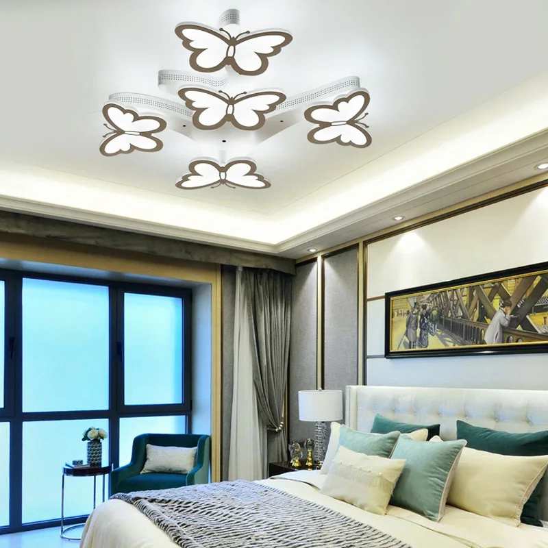 Modern LED Chandelier For Living Room Bedroom Home AC110-240V Butterfly Led Ceiling Chandelier Lamp Brightness Dimmable (19)