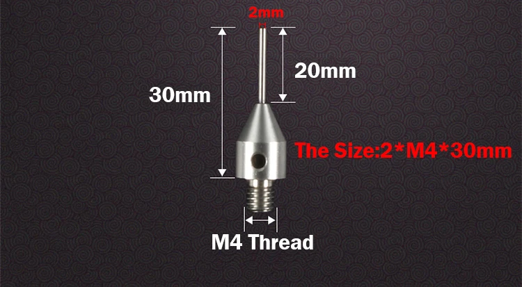 1 мм, 1,5 мм, 2 мм, диаметр M4, резьба 20 мм, 30 мм, 40 мм, длина, Вольфрамовая сталь, 3d-измерительный прибор, измерительный станок, измерительный прибор, CMM зонд