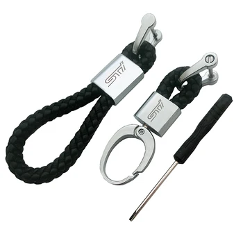

1pcs Leather Car Key Ring Keychain Keyring Key Holder Fit for Subaru STI Legacy Forester Outback Rally WRX WRC Impreza