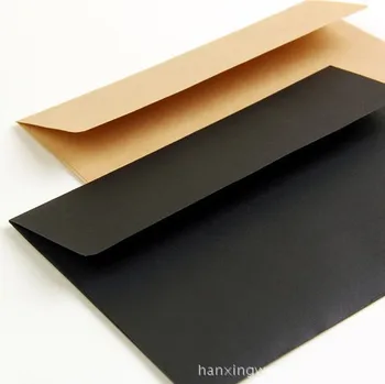 

16*11CM Retro Simple blank Red Black Kraft Envelope Vintage Business Envelopes 841
