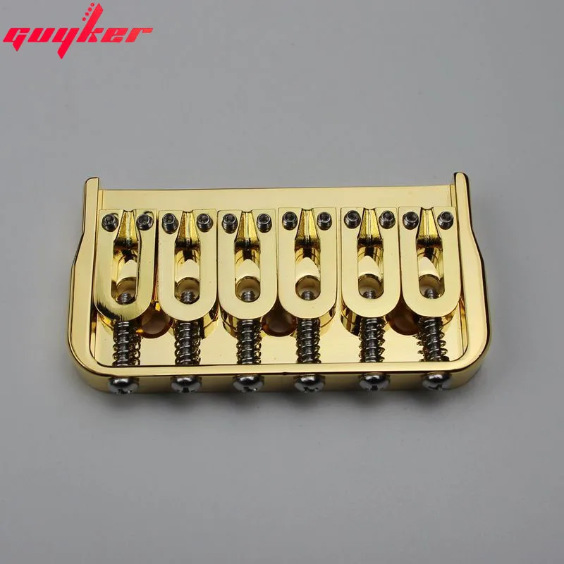 

Hipshot 6 String Hardtail Fixed Electric Guitar Bridge Gold