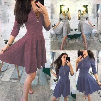 

Mini Shirt Dress Women Summer Beach Sexy Elegant Casual Vintage Cotton Boho Party Bodycon V Neck With Zipper Dress Plus Size