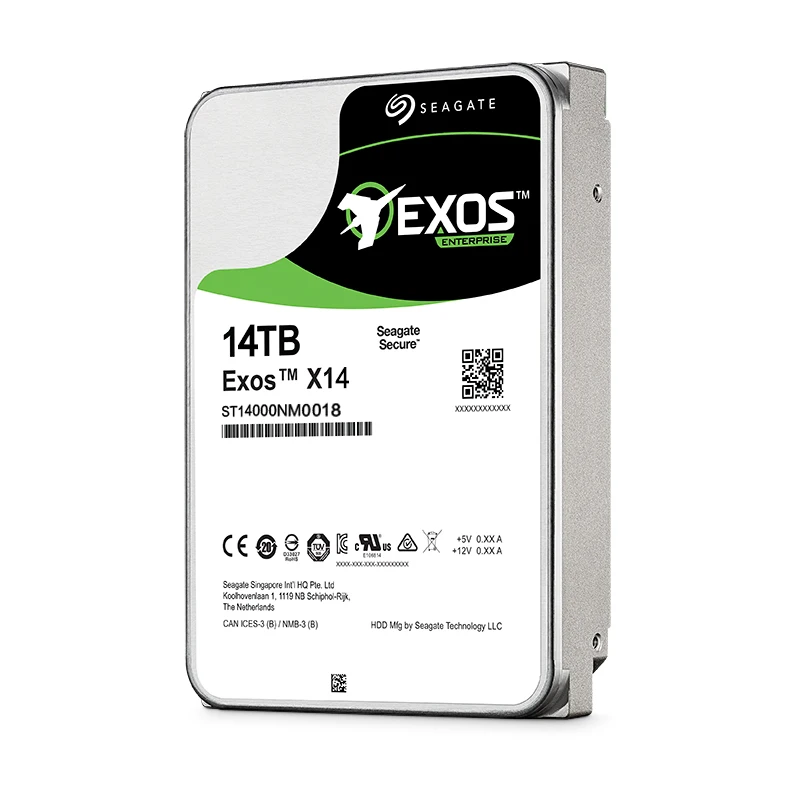 Внутренний жесткий диск Seagate Exos 7E2 14 ТБ SATA 6 128 Мб кэш памяти 3 5 дюйма формат 512e/4Kn SATA3