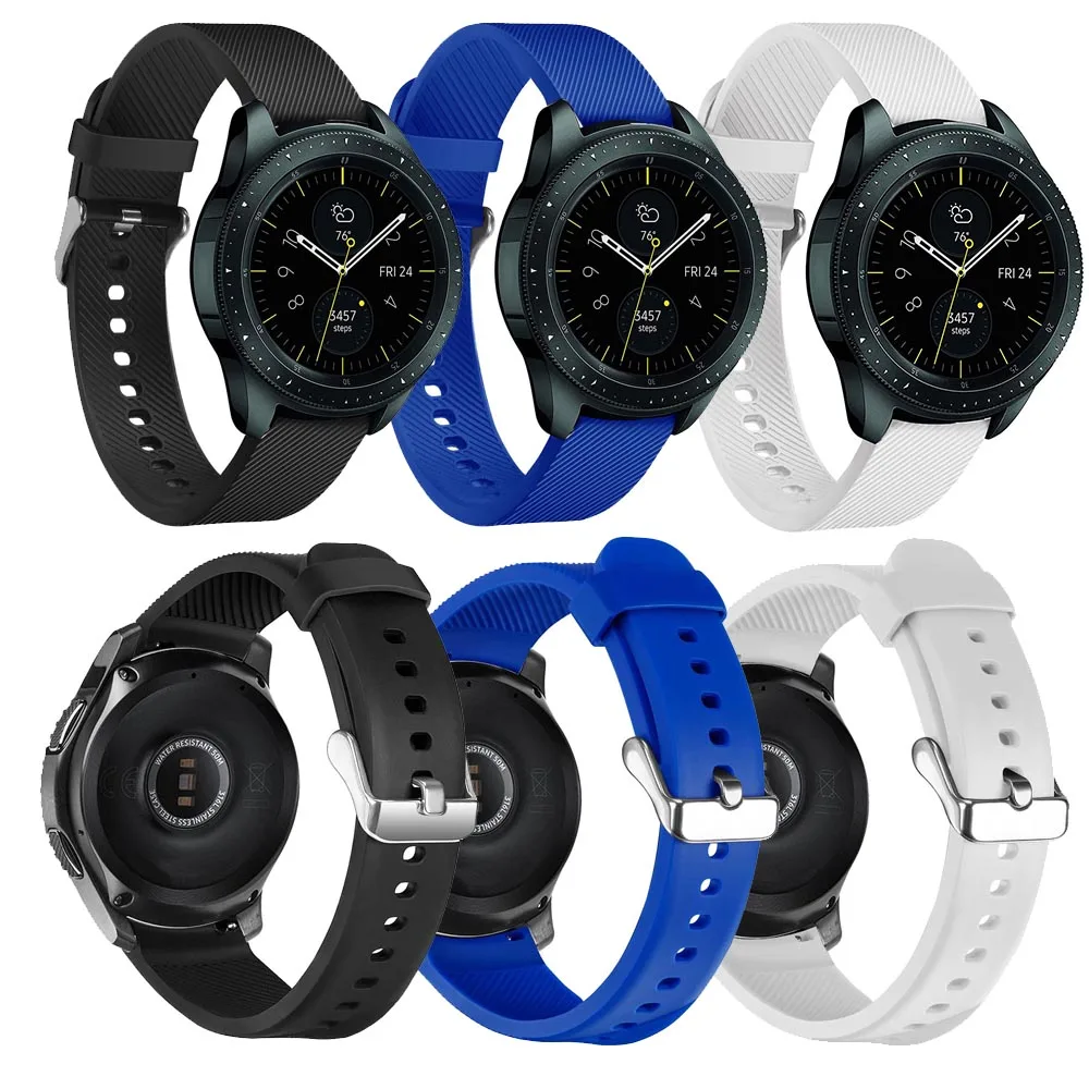 

Tschick Band for Samsung Galaxy Watch 42mm, 20mm Silicone Strap For Samsung Gear Sport/Garmin Vivomove HR/ Moto 360 2nd Gen 42mm