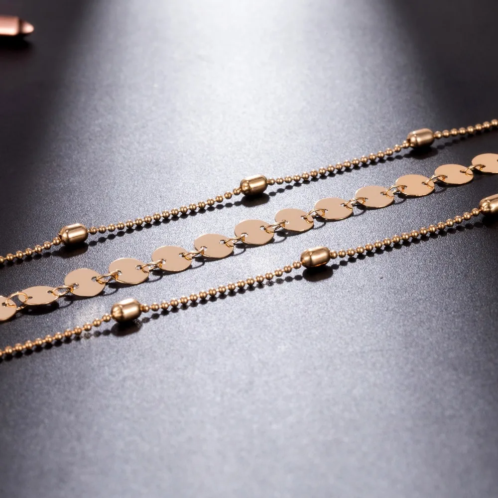 Bohemian Multilayer Beads Anklets For Women Fashion Sequins Anklet Bracelet On Leg Summer Beach Anklet Set Female Foot Jewelry - Image 4