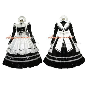 

Sexy sissy maid PVC dress lockable Uniform cosplay costume Tailor-made[G407]