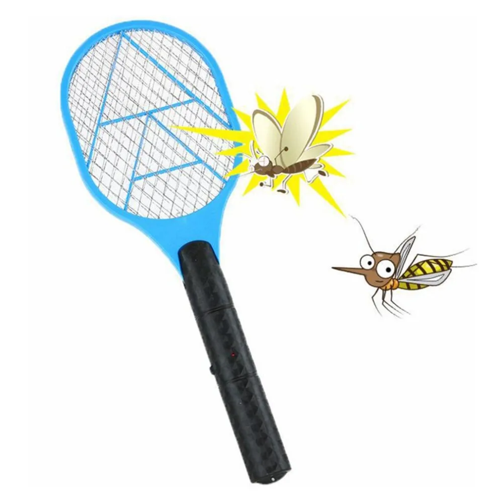Легкая портативная электрическая теннисная ракетка от комаров с питанием от батареи электрическая ловушка для комаров для домашнего использования дропшиппинг