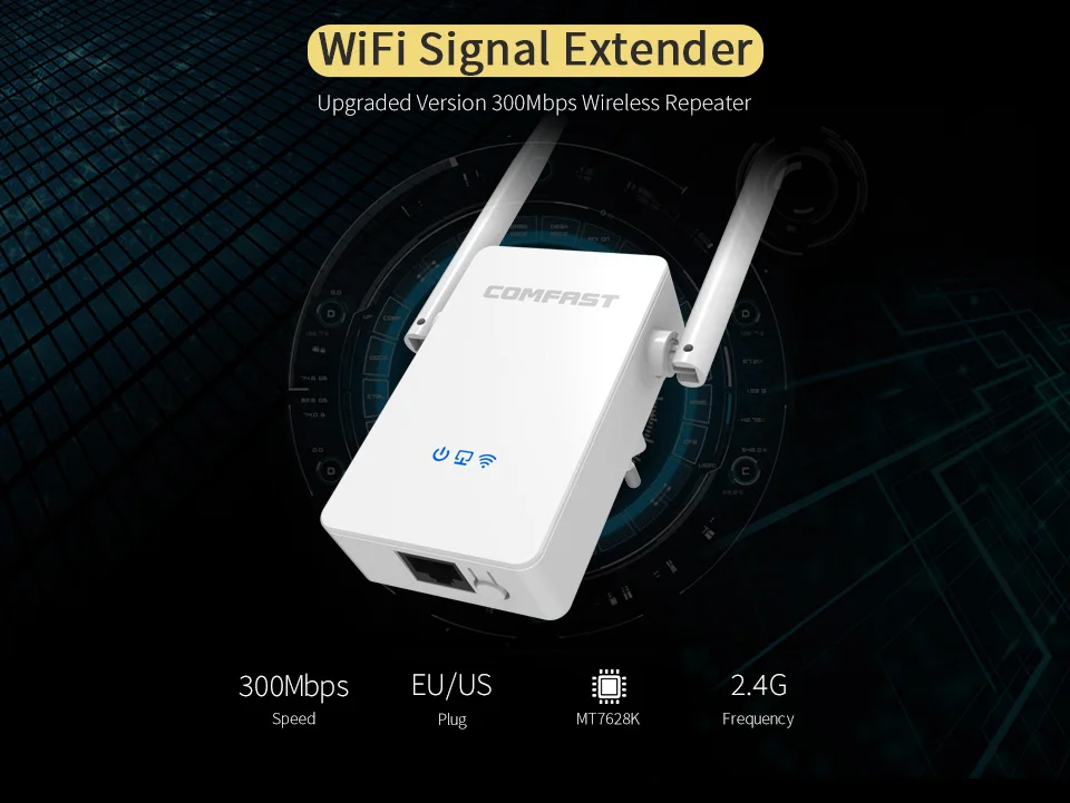 Comfast CF-WR302SV2 мощный сигнал WI FI усилитель маршрутизатор 300 м беспроводной WI-FI ретранслятор сетевой маршрутизатор 10dbi антенна Wifi доступ