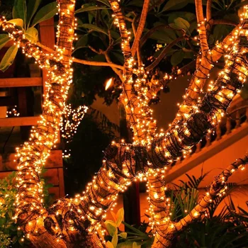 

7m 12m 22m LED Outdoor Solar Lamp led solar string Lights Holiday Christmas Party Garlands Garden Waterproof RGB Fairy Lights
