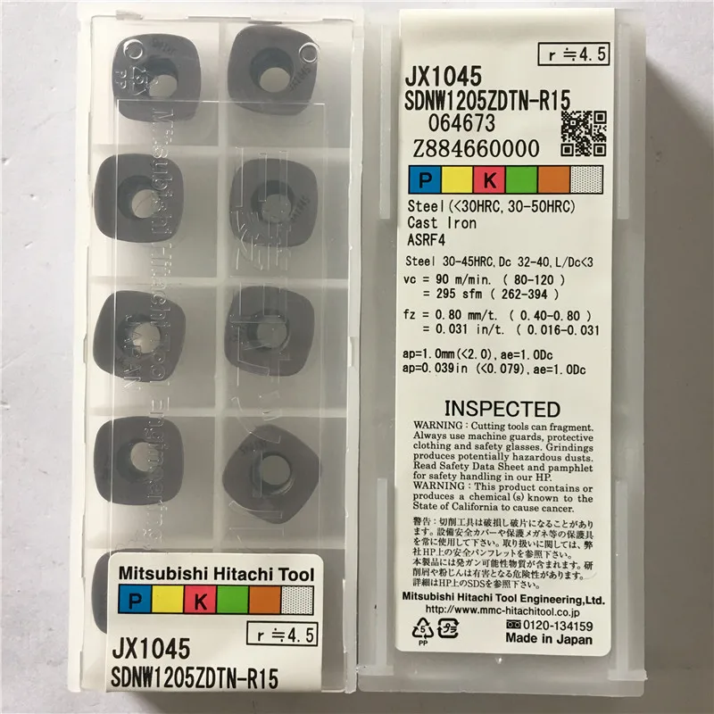 SDMT1205ZDTN R15 JX1045 100 HITACHI Original carbide insert with the