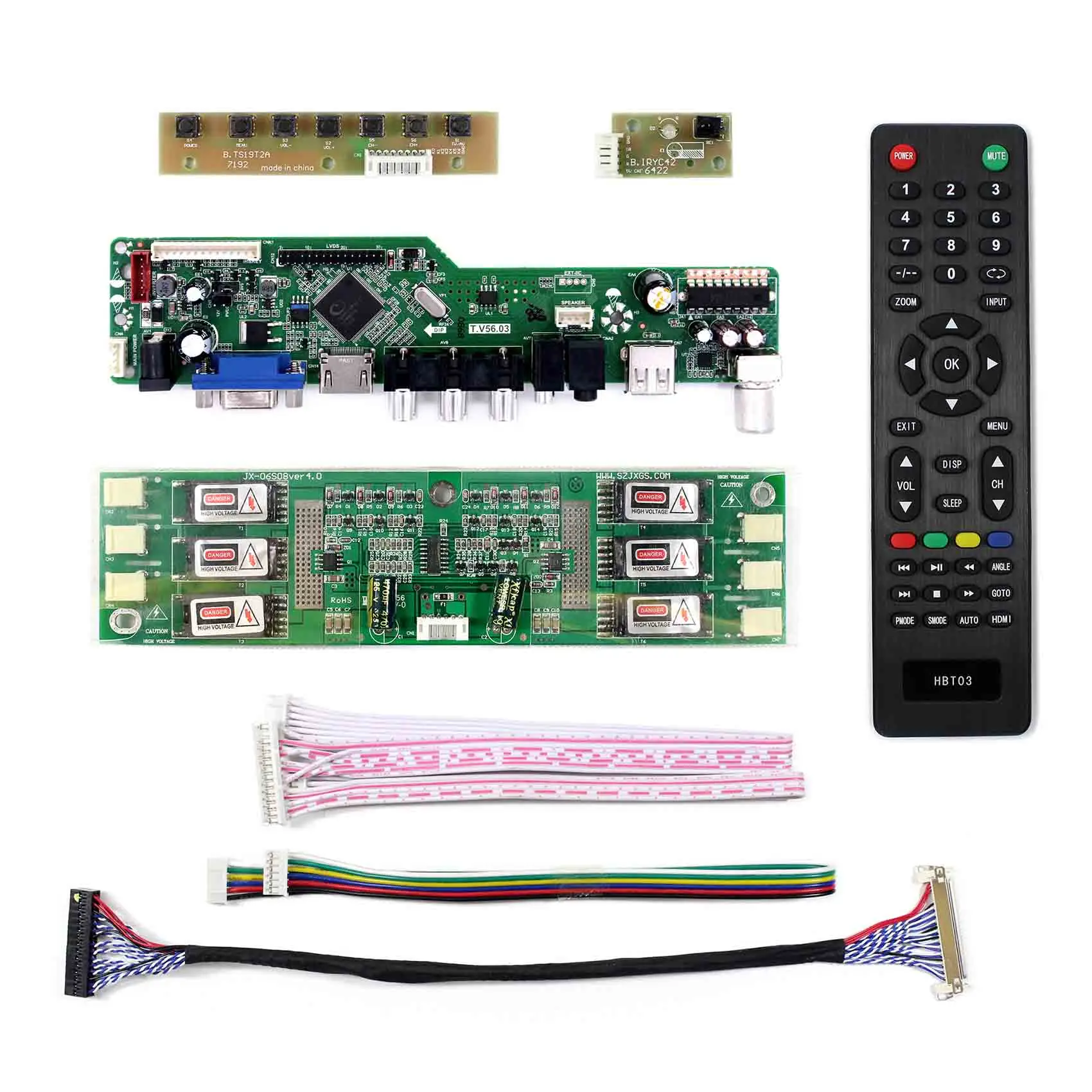 G220SW01 V0 HDMI VGA AV USB RF LCD Controller Board 1680x1050 Resolution Audio Input HDMI LCD Controller
